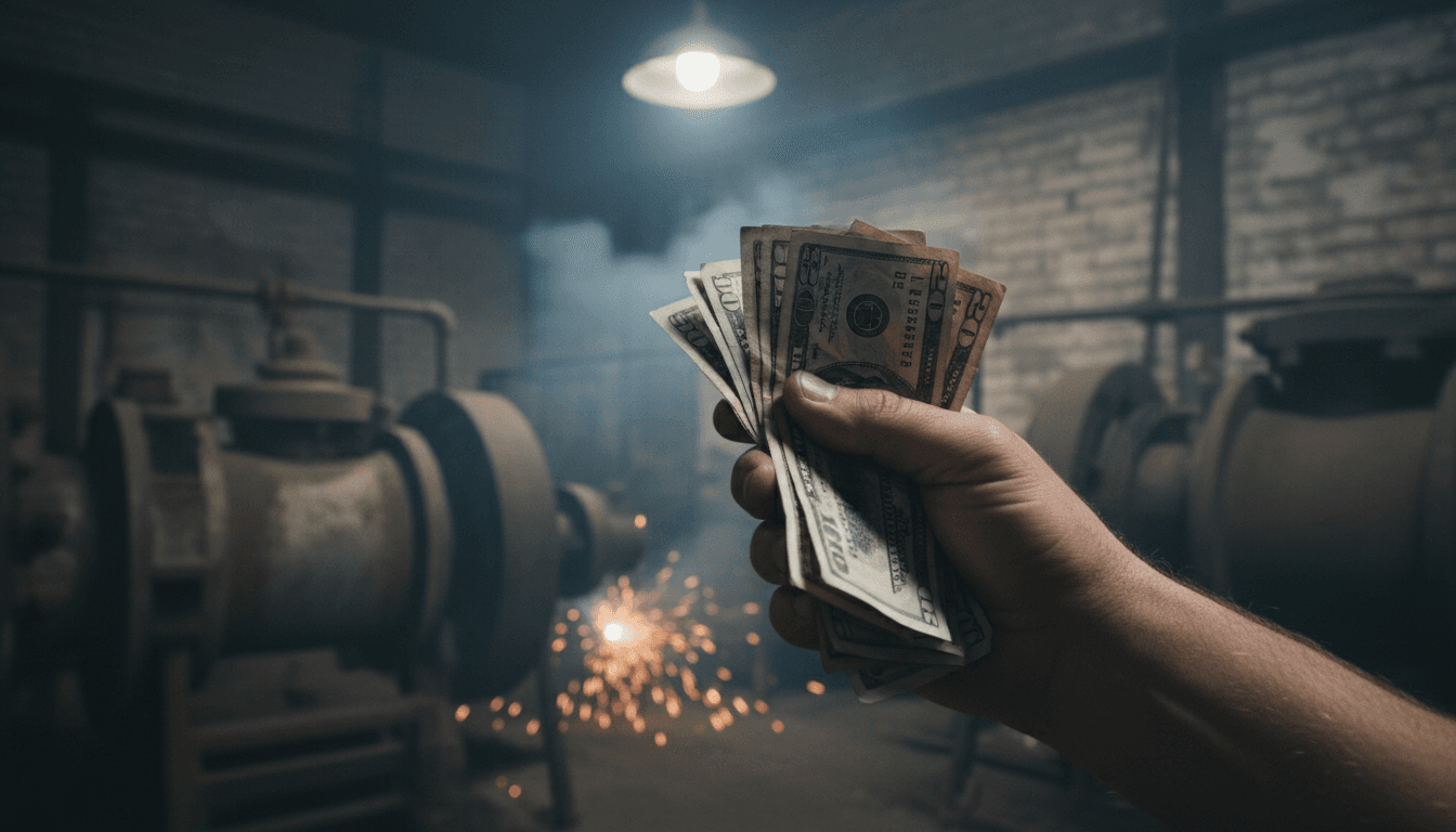 Hand holding cash payment for junk car in Metro Detroit